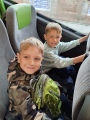 Do Poděbrad jsme jeli autobusem.